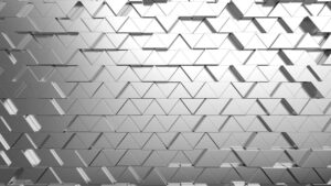 Shiny triangular metal bars abstract background