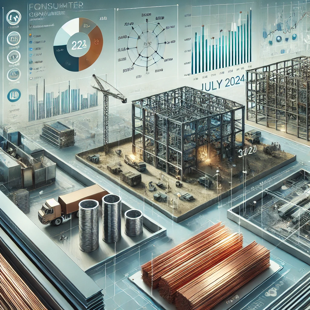 Previsioni dei Prezzi al Consumo dei Metalli da Costruzione Luglio 2024