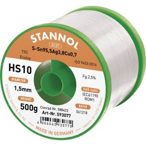 Stannol Filo saldatura senza piombo HS10 2510 Bobina 500 g